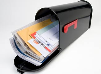 Direct Mail Delivery and Direct Response Rates symbolized by a stuffed mailbox